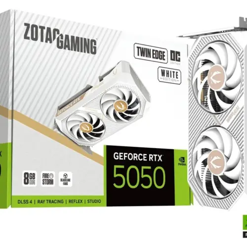 Alternative view of ZOTAC видео карта GeForce RTX 5050 TWIN EDGE OC 8GB GDDR6 128bit 3DP/HDMI бял