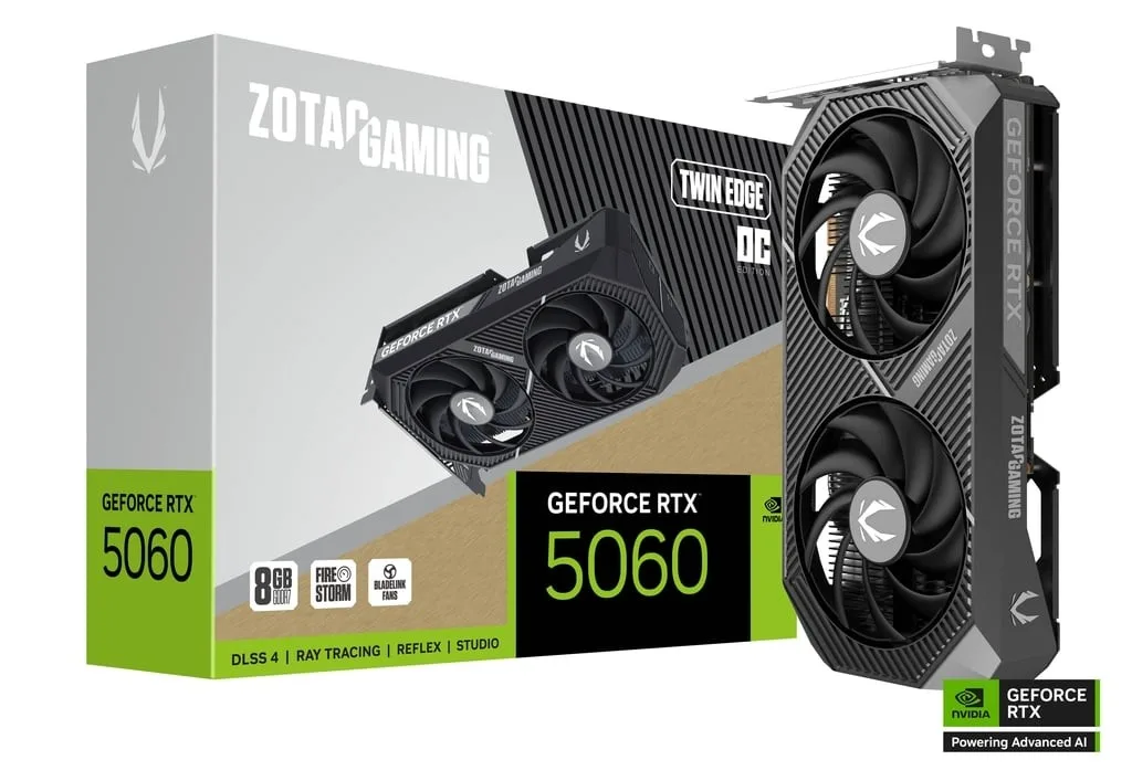 ZOTAC видео карта GeForce RTX 5060 TWIN EDGE OC 8GB GDDR7 128bit 3DP/HDMI - Image 2