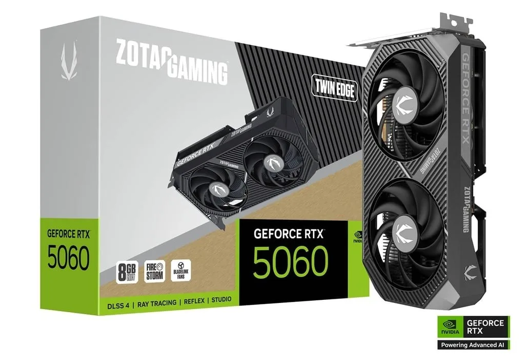 ZOTAC видео карта GeForce RTX 5060 TWIN EDGE 8GB GDDR7 128bit 3DP/HDMI - Image 2