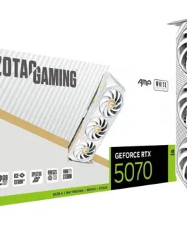 ZOTAC видео карта GeForce RTX 5070 AMP 12GB GDDR7 192bit 3DP/HDMI бял