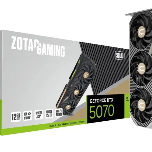 ZOTAC видео карта GeForce RTX 5070 SOLID 12GB GDDR7 192bit 3DP/HDMI