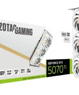 ZOTAC видео карта GeForce RTX 5070 Ti SOLID CORE OC 16GB GDDR7 256bit 3DP/HDMI бял