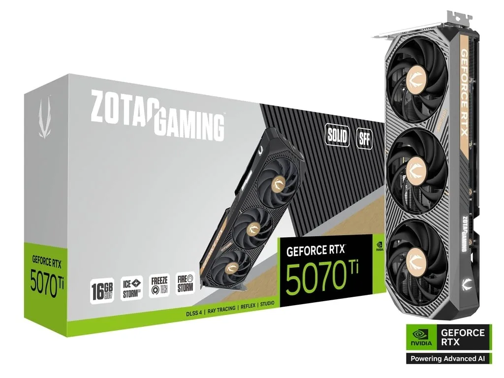ZOTAC видео карта GeForce RTX 5070 Ti SOLID SFF 16GB GDDR7 256bit 3DP/HDMI - Image 2
