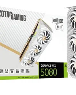 ZOTAC видео карта GeForce RTX 5080 SOLID OC 16GB GDDR7 256bit 3DP/HDMI бял