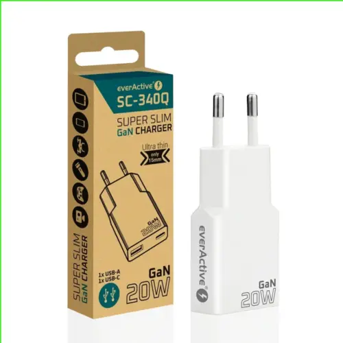 Alternative view of everActive зарядно SUPER SLIM QC 3 .0 SC-340Q