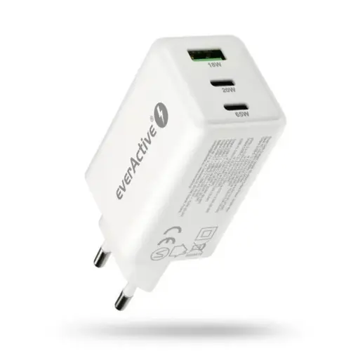 everActive зарядно GAN QC 4+ 65W 1 XUSB 2XUSB-C SQ-655Q
