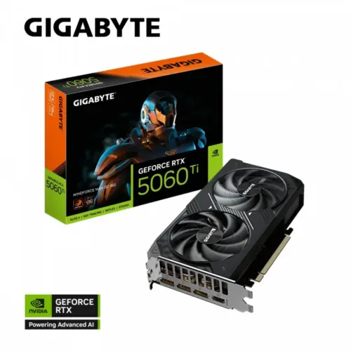 Alternative view of Gigabyte видео карта GeForce RTX 5060 Ti WINDFORCE 16G 128BIT GDDR7 HDMI/DP