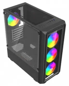 Alternative view of Savio Case X1 NOCTIS GLASS RGB