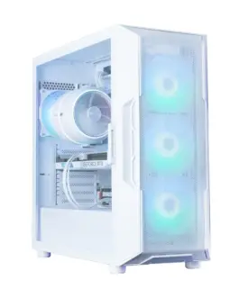Alternative view of Zalman кутия за компютър I3 NEO V2 Mid Tower ARGB fan x4 бял