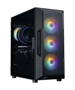 Alternative view of Zalman кутия за компютър I3 NEO V2 Mid Tower RGB fan x4 черен