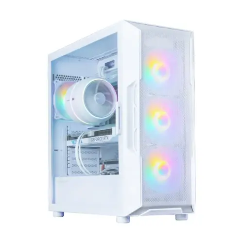 Zalman кутия за компютър I3 NEO V2 Mid Tower RGB fan x4 бял