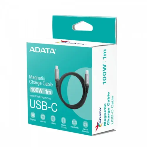 Alternative view of Adata кабел USB-C2 to USB-C 3.2g2/100W 100cm magnetic
