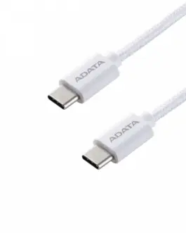 Alternative view of Adata кабел USB-C to USB-C 2.0/100W 100cm бял