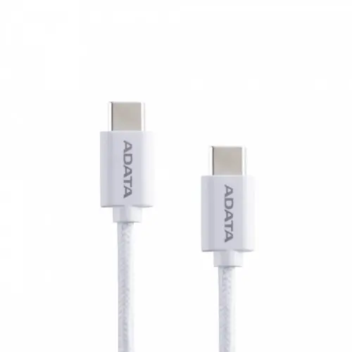 Adata кабел USB-C to USB-C 2.0/100W 100cm бял
