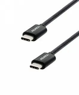 Alternative view of Adata кабел USB-C to USB-C 2.0/100W 200cm черен