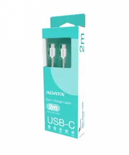 Alternative view of Adata кабел USB-C to USB-C 2.0/100W 200cm бял