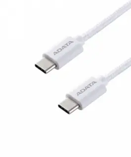 Adata кабел USB-C to USB-C 2.0/100W 200cm бял