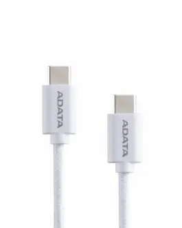 Adata кабел USB-C to USB-C 2.0/100W 200cm бял