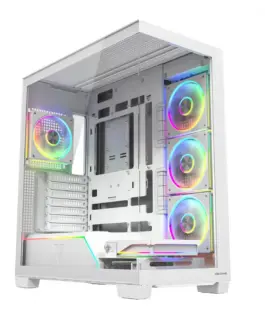 MODECOM Case VOLCANO STELLAR PLUS ARGB MIDI 5F бял