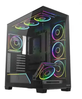 MODECOM Case PC VOLCANO STELLAR PLUS ARGB MIDI 8F черен