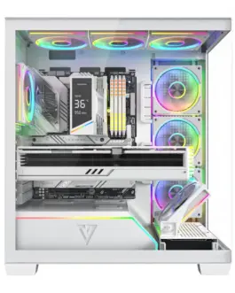 Alternative view of MODECOM Case PC VOLCANO STELLAR PLUS ARGB MIDI 8F бял