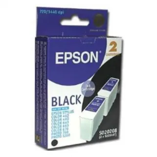 КОМПЛЕКТ 2 ГЛАВИ ЗА EPSON STYLUS 440/460/640/660/PHOTO 750/1200 - Black - twin pack - S020187 - OUTLET - PN