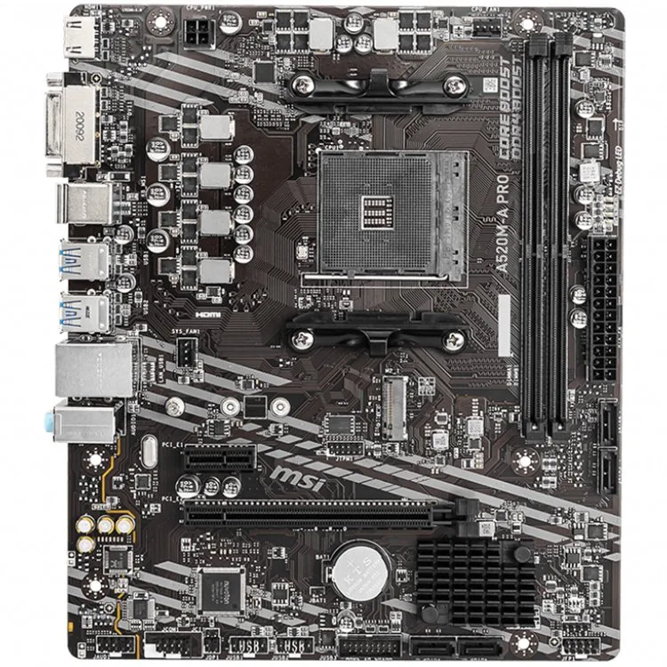 Дънна платка MSI Main Board Desktop A520M-A PRO (A520, AM4, 2xDDR4, 1x PCI-E 3.0 x16 slot,1x M.2 slot,4x USB 3.2 Gen1,2x USB 2.0,1x HDMI,1x DVI-D,Gigabit LAN,7.1 HD Audio, mATX, Retail) - Image 32