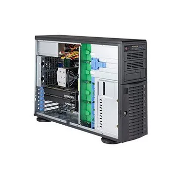 Сървър Supermicro Tower 1P 1xIntelXeon 4208 16GB 8 LFF 1xSSD 480GB SATA 1x1Gb 1x10GB + IPMI 7.1 HD Audio 1000W 3YRS