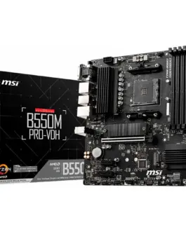 Дънна платка MSI B550M PRO-VDHm-ATXSocket AM4AMD B550 Chipset4 DIMMsDual Channel DDR4 up to 4400+(OC)MHz1x PCIe 4.0/3.0