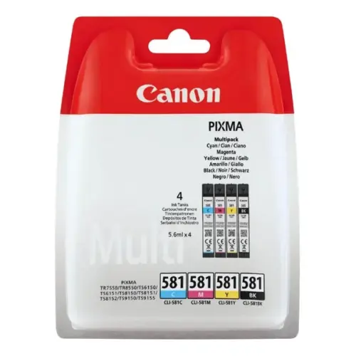 КОМПЛЕКТ 4 ГЛАВИ CANON PIXMA TR 7550/8550/TS 6150/6151/8150/8151/8152/9150/9155 - Multipack - 4 ink tanks - /581/ - CLI-