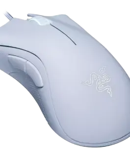 Alternative view of Геймърска мишка Razer DeathAdder Essential White Edition, Gaming Mouse, True 6 400 DPI optical sensor, Ergonomic Form Factor, Mechanical Mouse Switches with 10 million-click life cycle, 1000 Hz Ultrapolling, Single-color white lighting