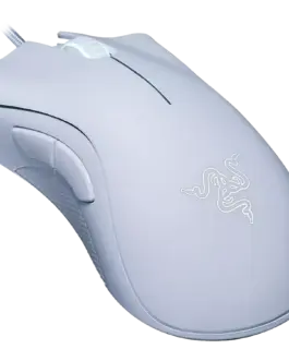 Alternative view of Геймърска мишка Razer DeathAdder Essential White Edition, Gaming Mouse, True 6 400 DPI optical sensor, Ergonomic Form Factor, Mechanical Mouse Switches with 10 million-click life cycle, 1000 Hz Ultrapolling, Single-color white lighting