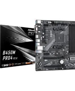 Дънна платка ASROCK B450M Pro4 R2.0 mATX AM4 DDR4