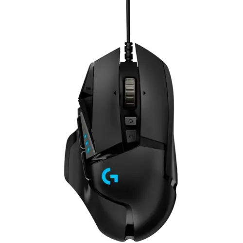 Геймърска мишка LOGITECH G502 Corded Gaming Mouse - HERO - BLACK - USB - EER2