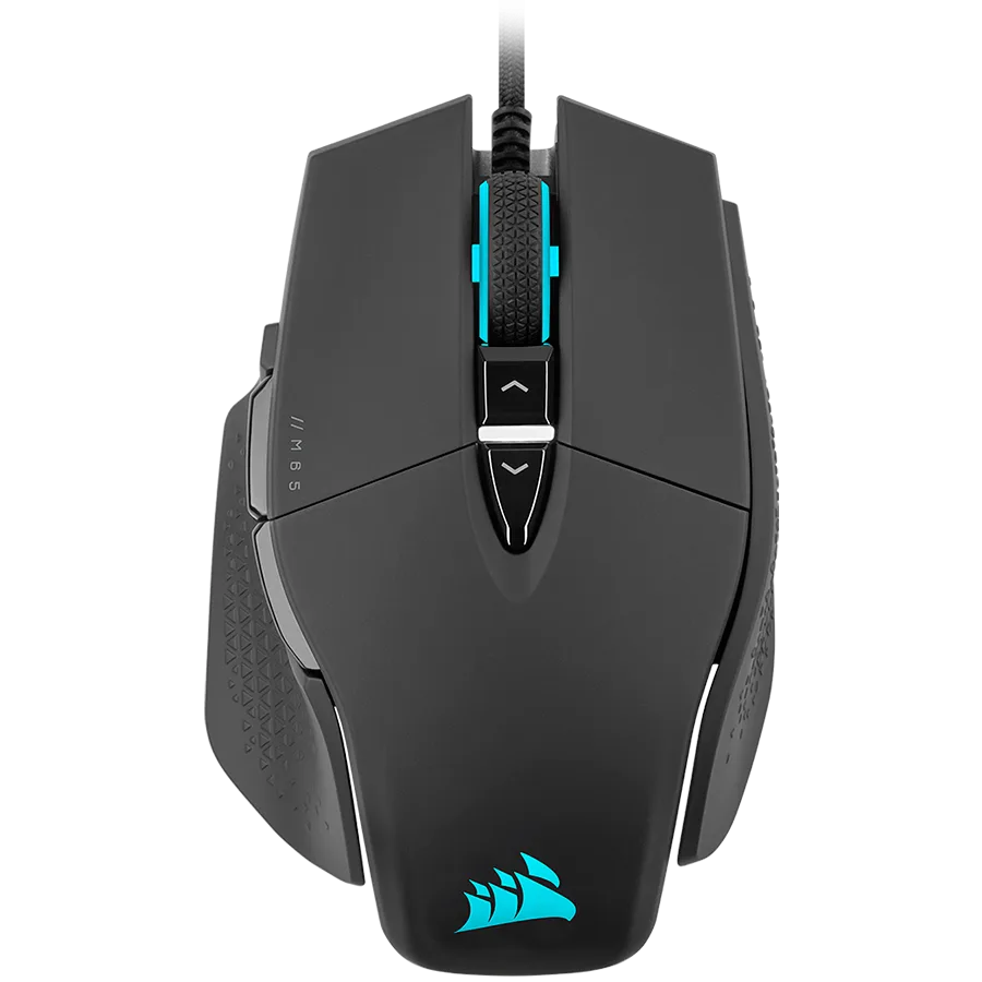 Геймърска мишка CORSAIR M65 RGB ULTRA Backlit RGB LED Optical Silver ALU Black