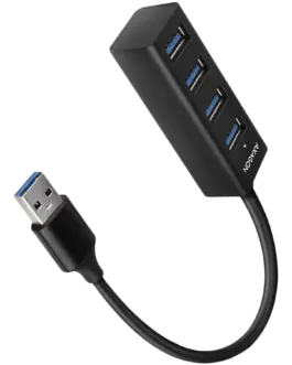 USB хъб AXAGON HUE-M1AL 4x USB 3.2 Gen 1 MINI hub metal 1.2m USB-A cable