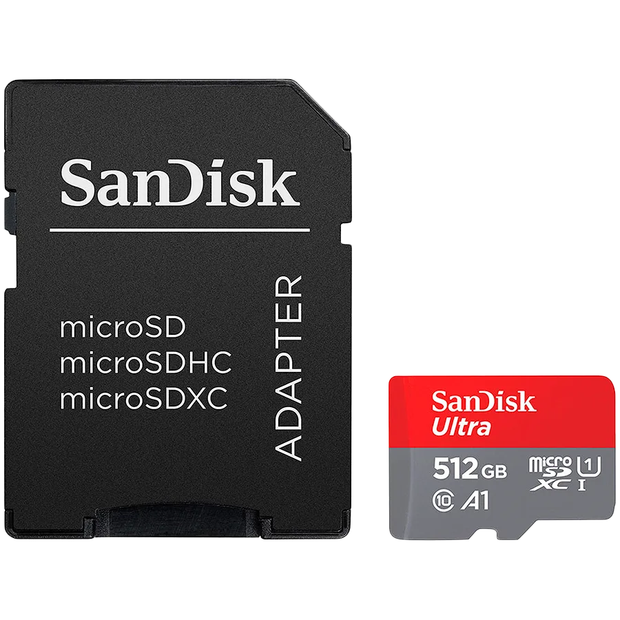 Карта памет SANDISK Ultra microSDXC 512GB + SD Adapter 150MB/s A1 Class 10 UHS-I