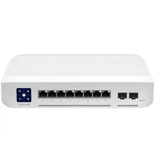 Kомутатор Ubiquiti Enterprise Layer 3 PoE switch with (8) 2.5GbE 802.3at PoE+ RJ45 ports and (2) 10G SFP+