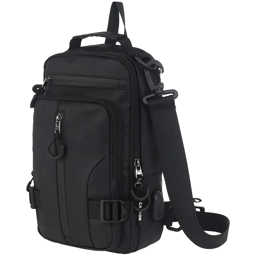 Чанта за лаптоп CANYON CB-1, fanny pack 290MM x160MM x90MMBlackExterior materials: 100% PolyesterInner materials:100% Polyester - Image 64