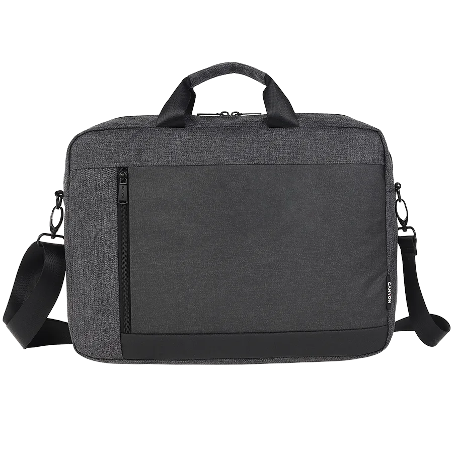 Чанта за лаптоп CANYON B-5 Laptop bag for 15.6 inch410MM x300MM x 70MMDark GreyExterior materials: 100% PolyesterInner m