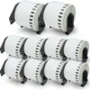 КОМПЛЕКТ 10 ЛЕНТИ ЗА ЕТИКЕТНИ ПРИНТЕРИ BROTHER ТИП QL - CONTINUOUS PAPER TAPE - 62 mm x 3048 m - 10 броя DK22205 (DK-222