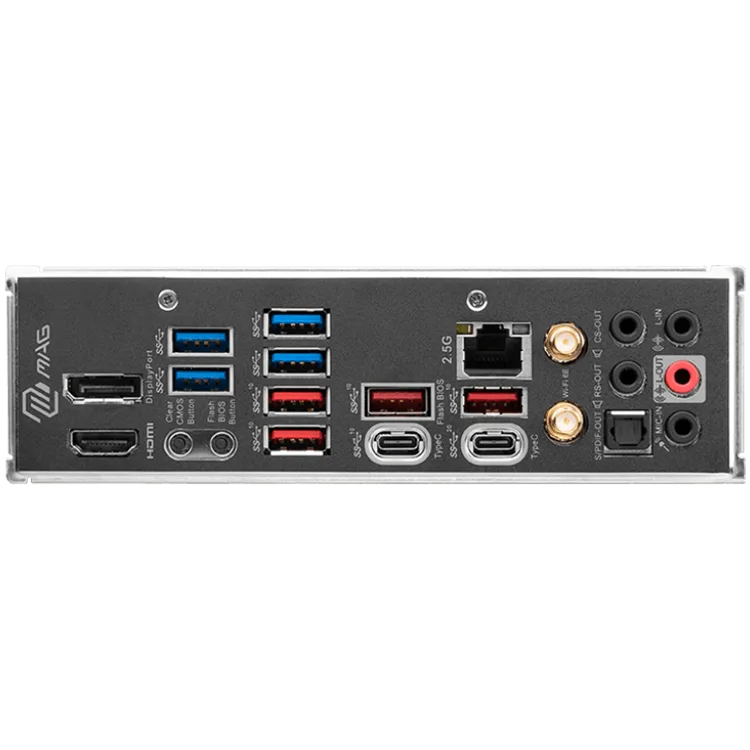 Дънна платка MSI MAG Z790 TOMAHAWK WIFI, ATX, Socket LGA 1700, Dual Channel DDR5 7200+(OC)MHz, 2x PCIe x16 slots, 4x M.2 slots, 1x HDMI, 1x DP, 4x USB 3.2 Gen2, 4x USB 3.2 Gen2, 4x USB 2.0, Type-C, 7.1 HD Audio, 2.5Gbps LAN - Image 6