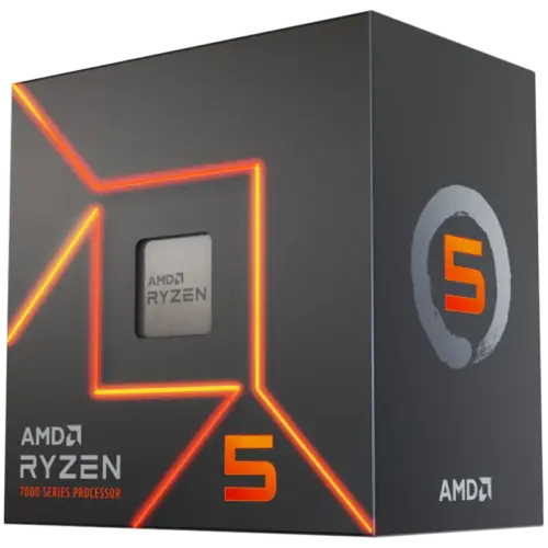 Процесор AMD CPU Desktop Ryzen 5 6C/12T 7600 (5.2GHz Max 38MB65WAM5) box with Radeon Graphics and Wraith Stealth