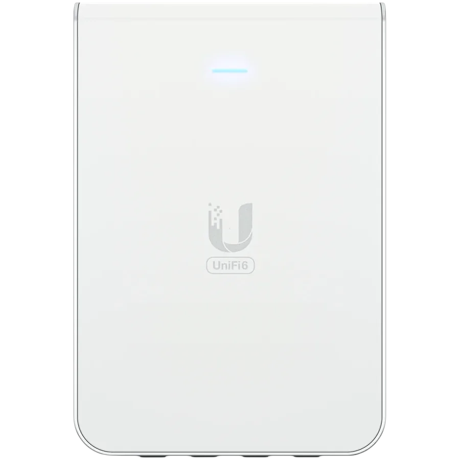 Точка за достъп UniFi6 In-Wall. Wall-mounted WiFi 6 access point with a built-in PoE