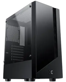 Alternative view of Кутия за компютър Xigmatek Duke EN49158, ATX/M-ATX/Mini ITX, USB3.0x1 & 2.0x2, Meshed & TG Frontpanel, Left TG, Front 4PCS X24F Fan