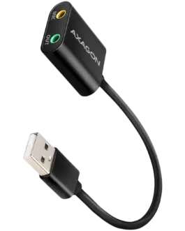Звукова карта Axagon USB sound card with 15 cm cable and metal body.