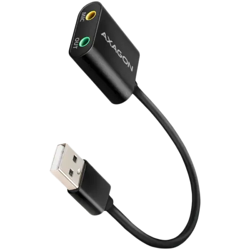 Звукова карта Axagon USB sound card with 15 cm cable and metal body.