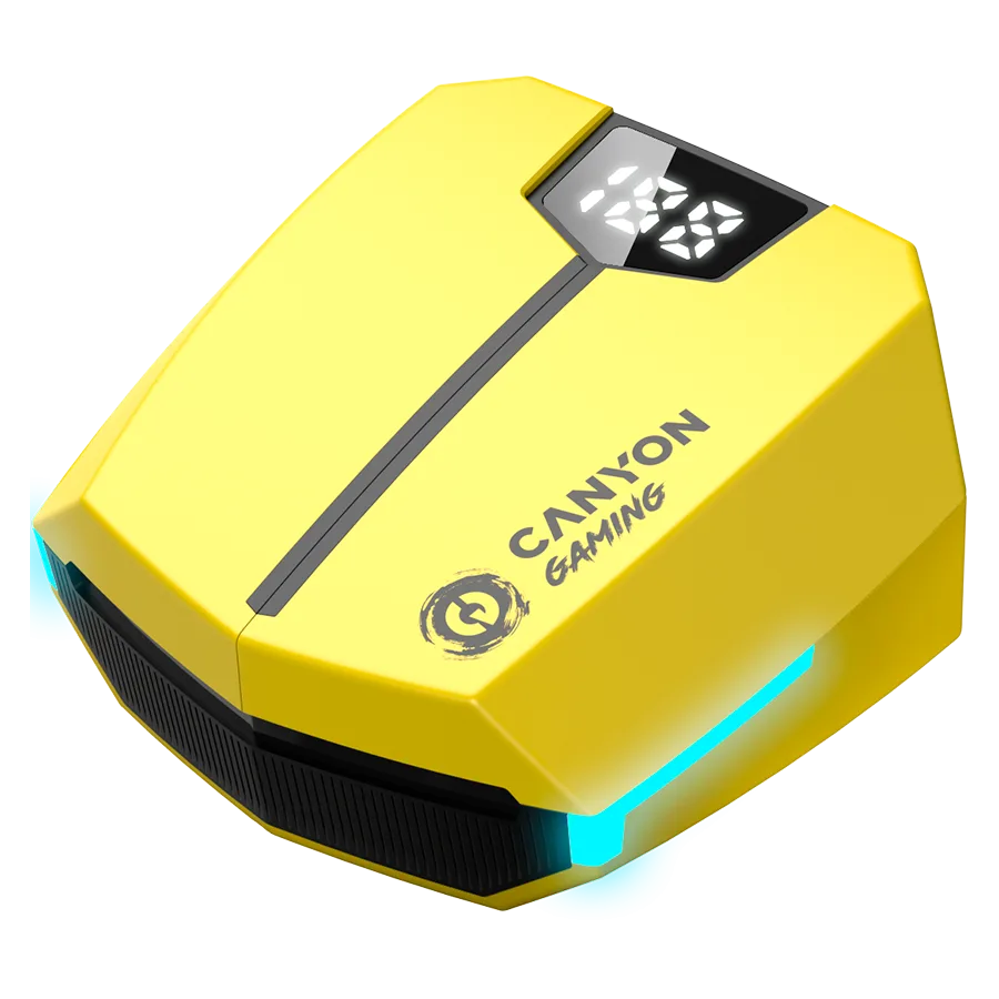 Bluetooth слушалки CANYON headset Doublebee GTWS-2 Gaming Yellow