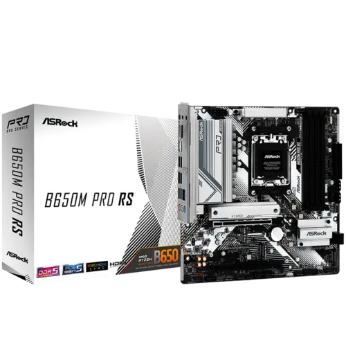 Дънна платка ASROCK MB Desktop B650M PRO RS AM5 4x DDR5 1x PCIe 4.0 x16 1x PCIe 3.0 x16 1x Blazing M.2(PCIe Gen5x4) 1x H