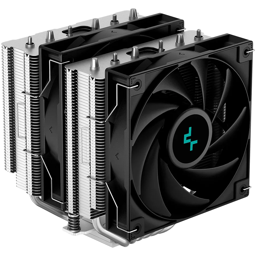 Охладител за процесор Охладител DeepCool AG620 CPU Air Cooler 2x120mm PWM Fan TDP 260W 6 Heatpipes LGA2066/2011-v3/2011/